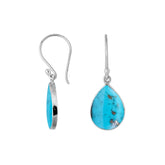 AE-6209-TQ Sterling Silver Earring With Turquoise Jewelry Bali Designs Inc